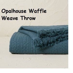 NWT Opalhouse with Jungalow Waffle Weave Throw 60"x86" Summer Weight